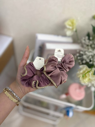 کش ساتن لبه طلایی