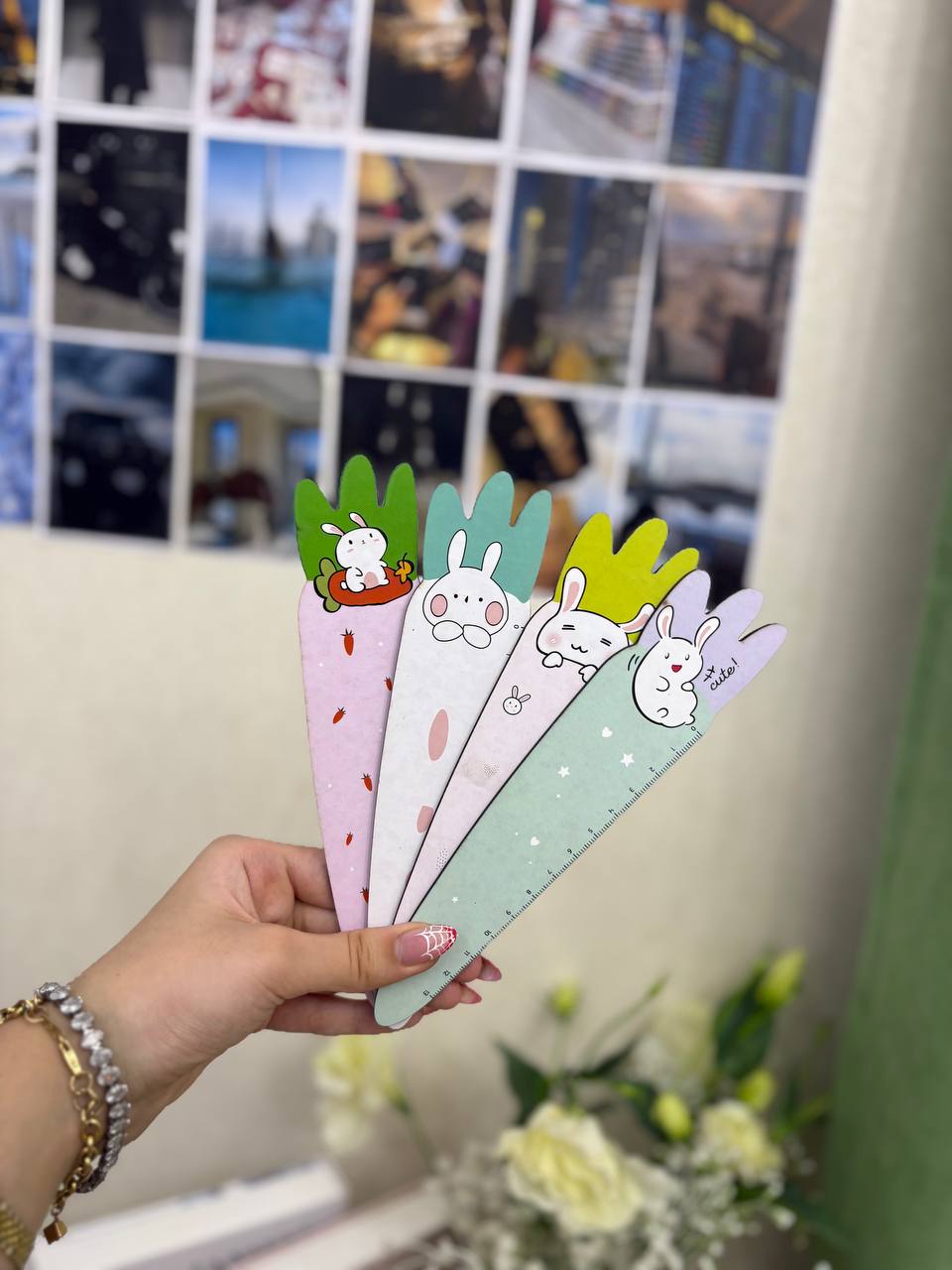 خط کش 13 سانتی چوبی خرگوش